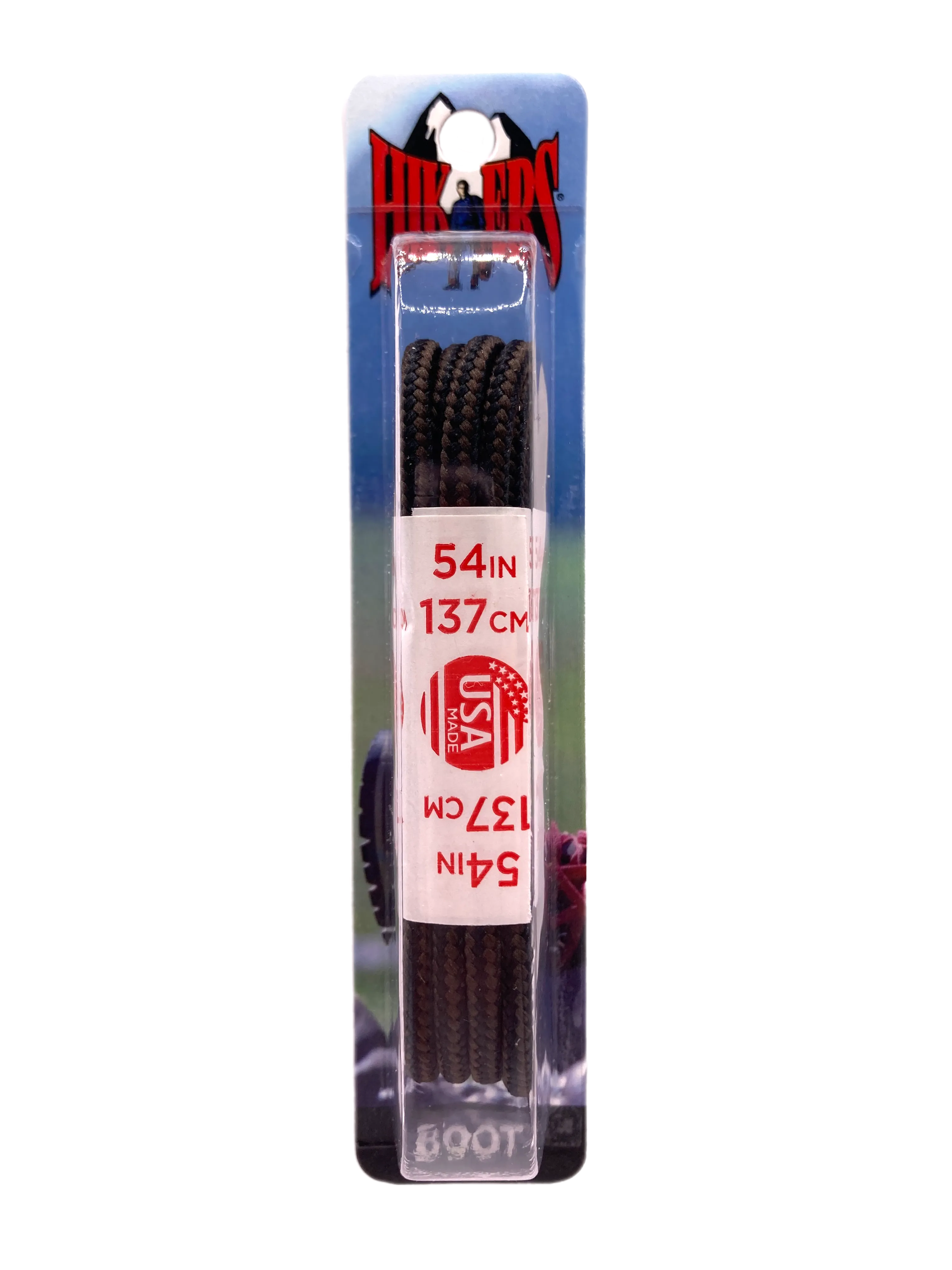 10 Seconds ® Athletic Hiker Laces | Black/Brown - Blister Pack