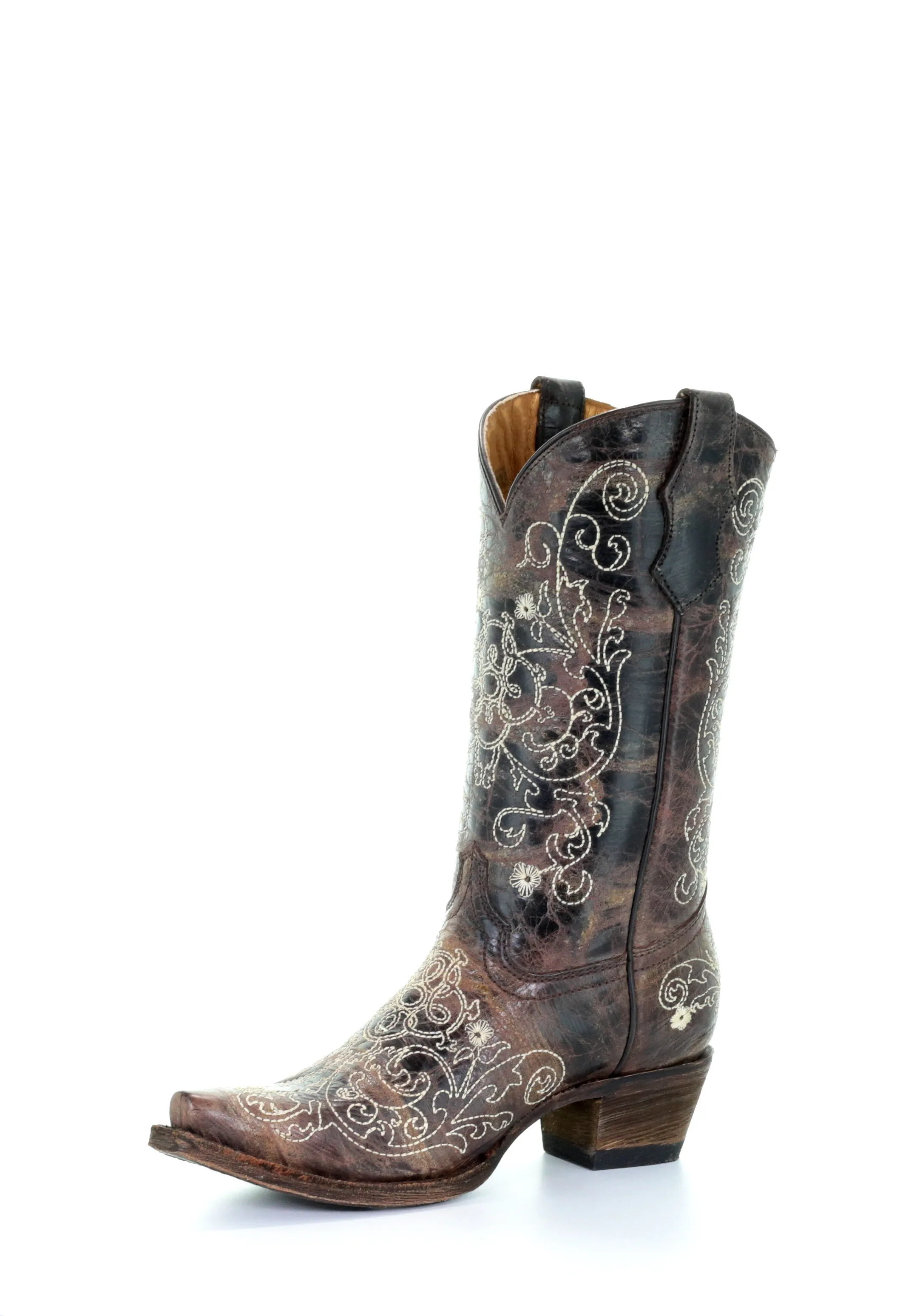 A1119--T BOOT CORRAL BLACK / BONE 02