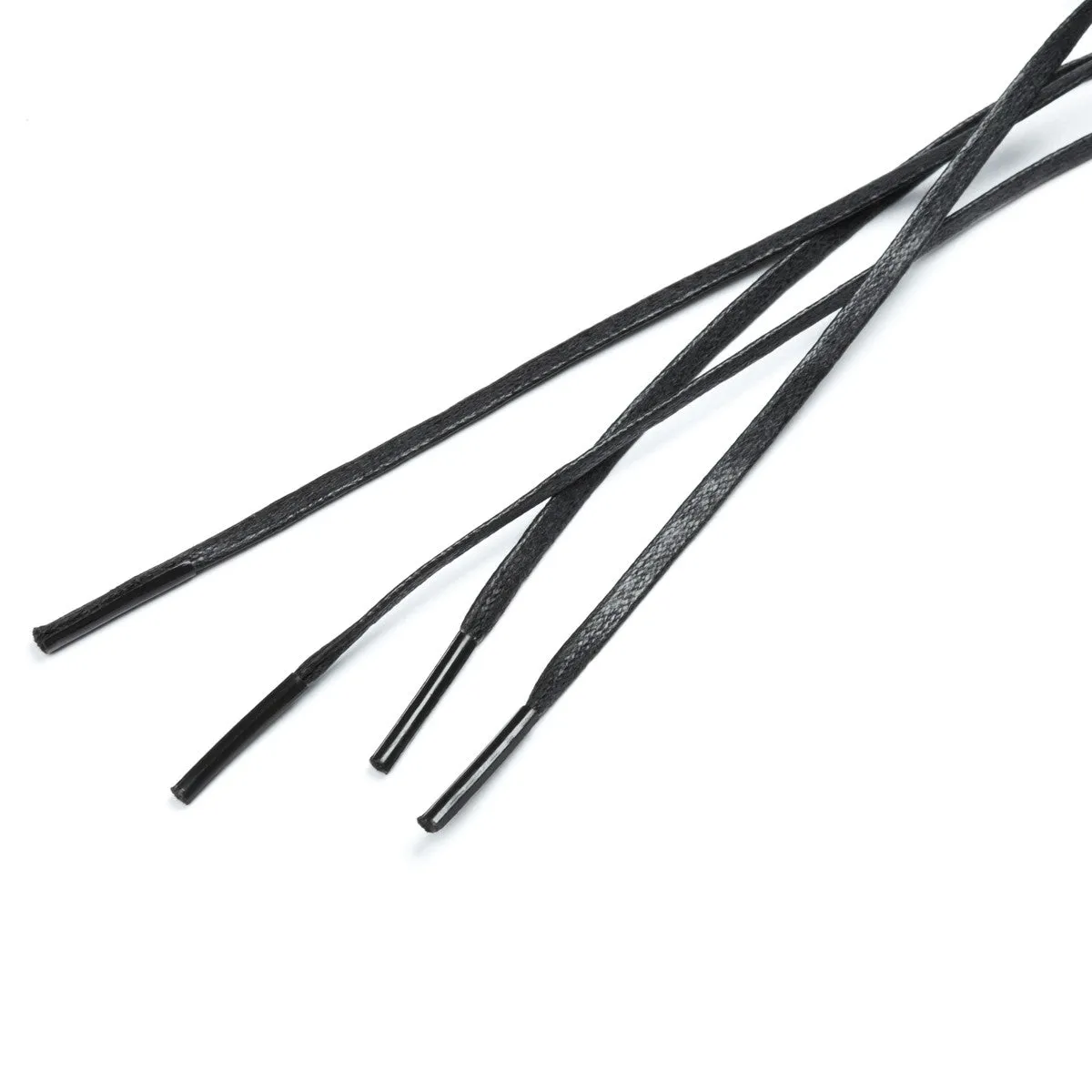 Alden flat laces waxed 54 inch 140 cm 9 eyes black
