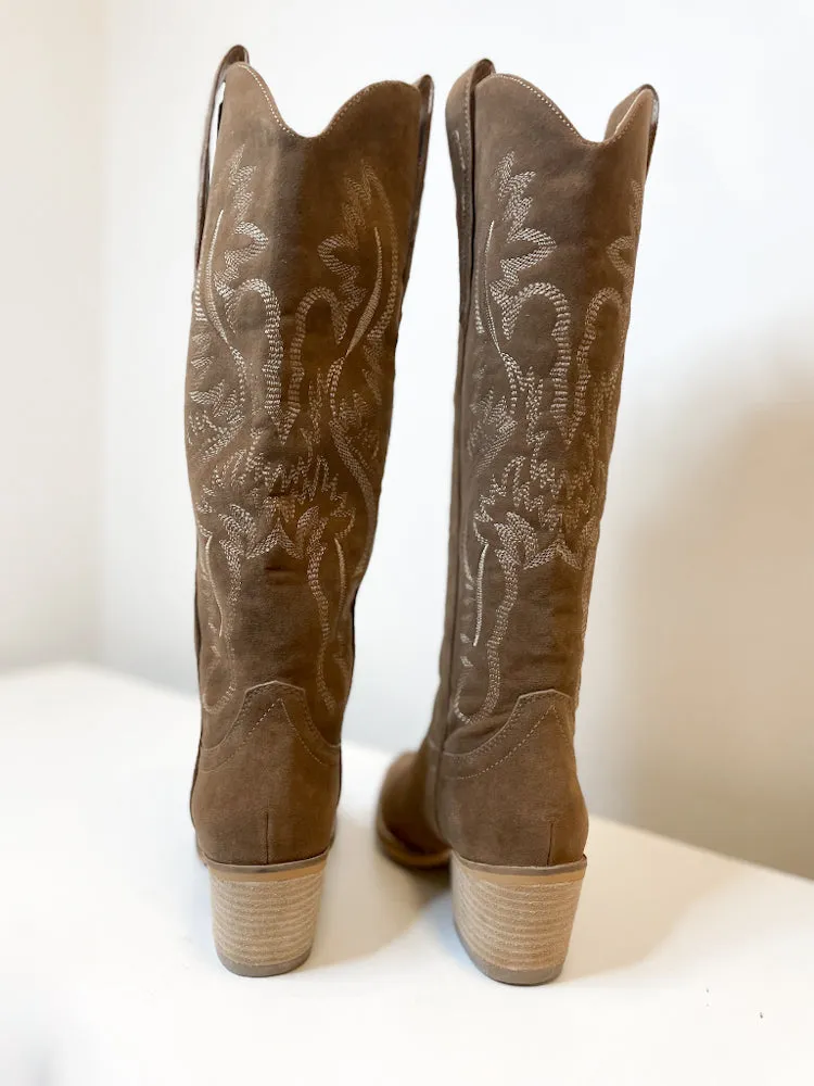 Buckaroo Babe Tall Cowboy Boot in Brown
