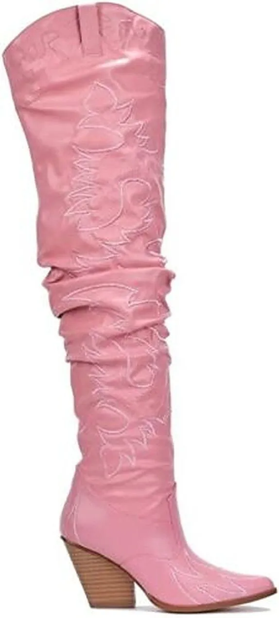 Cape Robbin Kelsey-21 Over The Knee Western Boots
