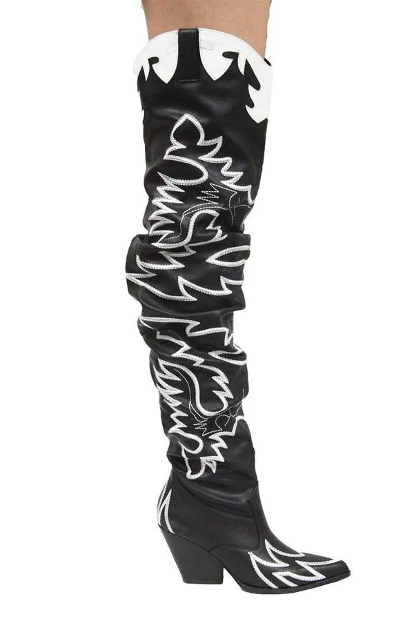 Cape Robbin Kelsey-21 Over The Knee Western Boots