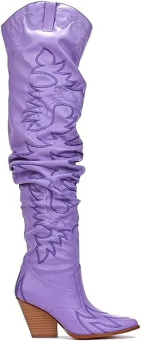 Cape Robbin Kelsey-21 Over The Knee Western Boots