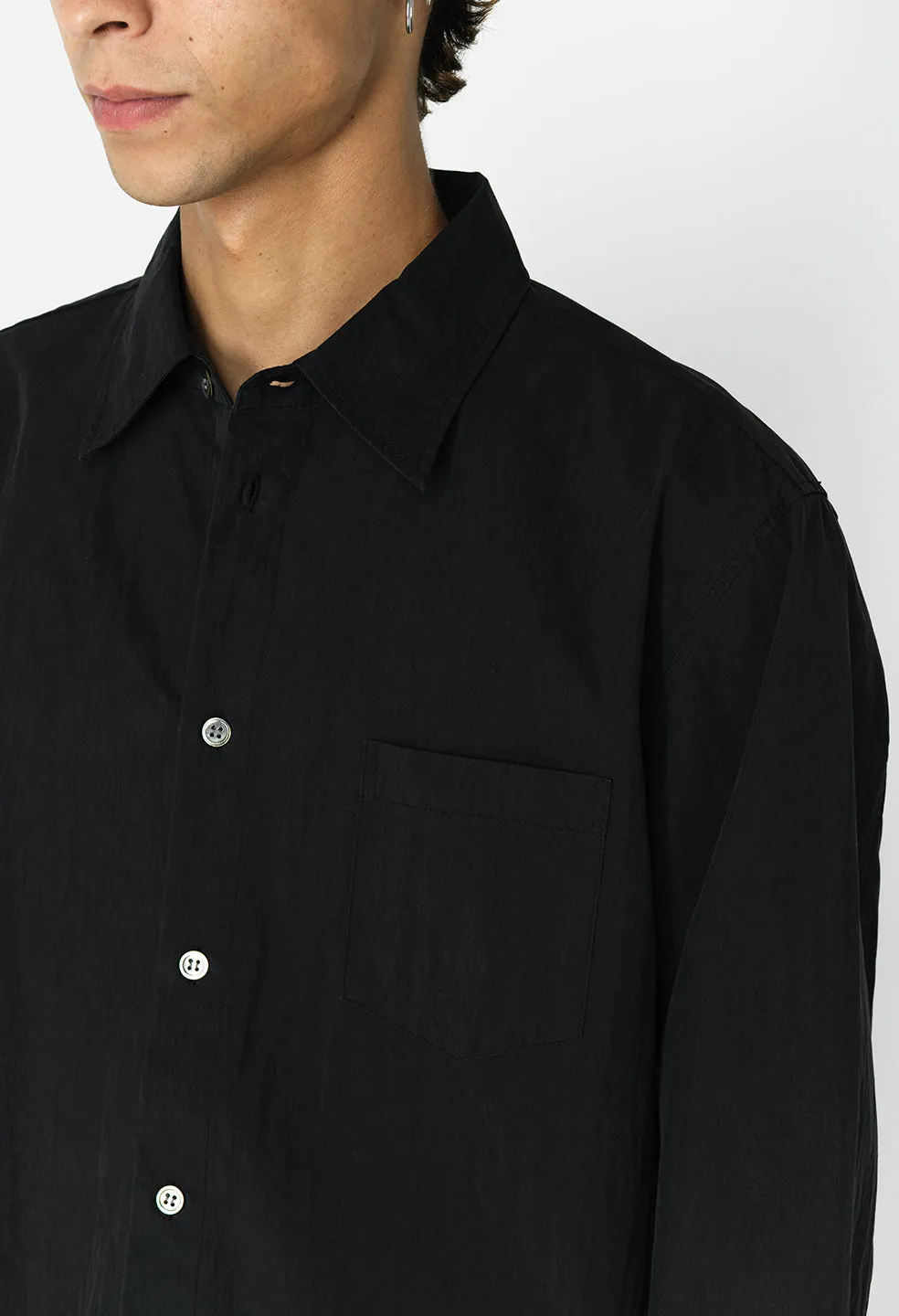 Cloak Button Up / Black