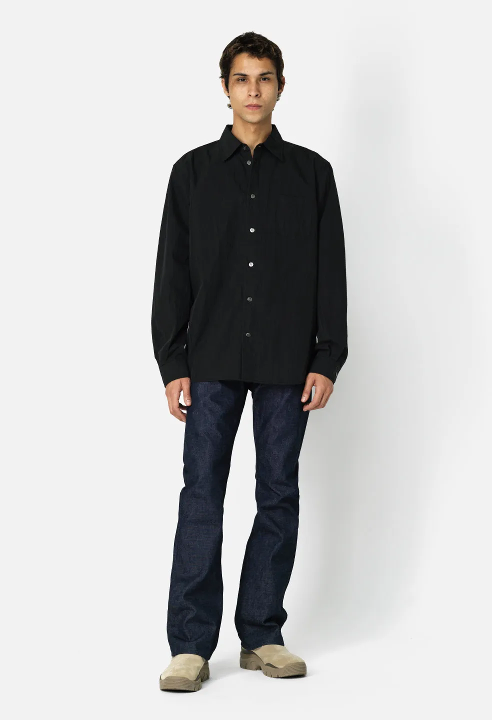 Cloak Button Up / Black