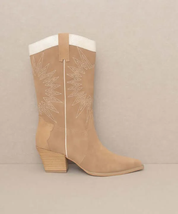 Halle Paneled Cowboy Boots