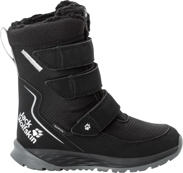 Jack Wolfskin Kids&#x27; Polar Boot Texapore High Velcro Black / Grey | Buy Jack Wolfskin Kids&#x27; Polar Boot Texapore High Velcro Black / Grey here | Outnorth