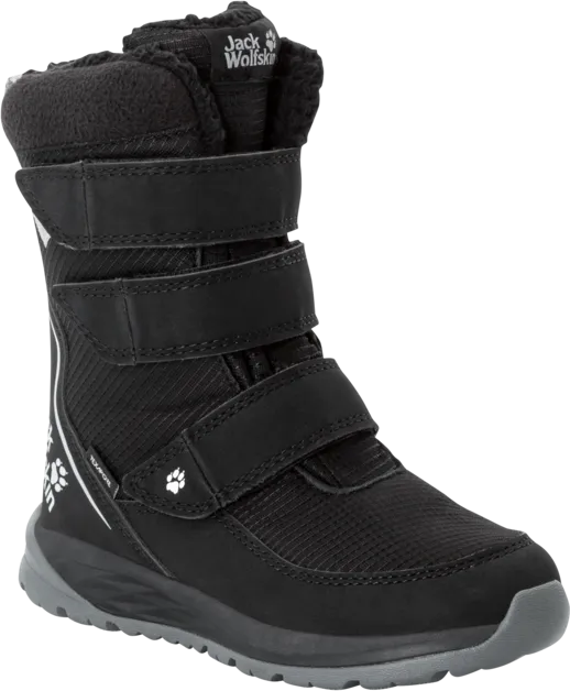 Jack Wolfskin Kids&#x27; Polar Boot Texapore High Velcro Black / Grey | Buy Jack Wolfskin Kids&#x27; Polar Boot Texapore High Velcro Black / Grey here | Outnorth