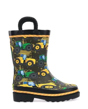 Kids Tractor Tough Rain Boot - Taupe
