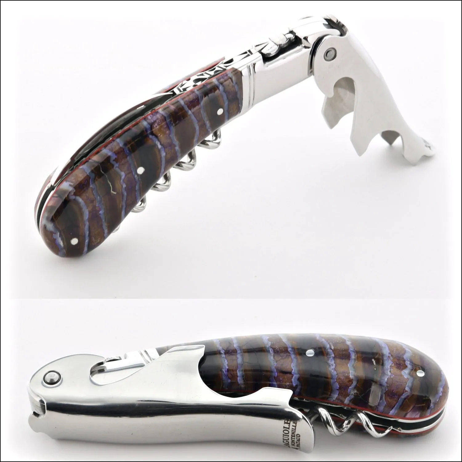 Laguiole Magnum Guilloche Mammoth Tooth - Dark Night