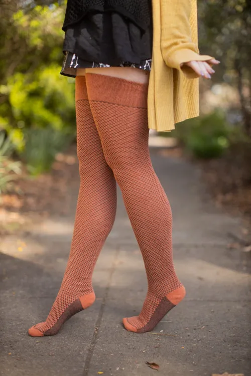 Longer Waffle Thigh High