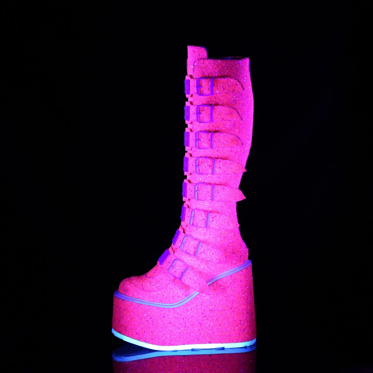 SWING-815UV Demoniacult Alternative Footwear Women's Knee High Boots