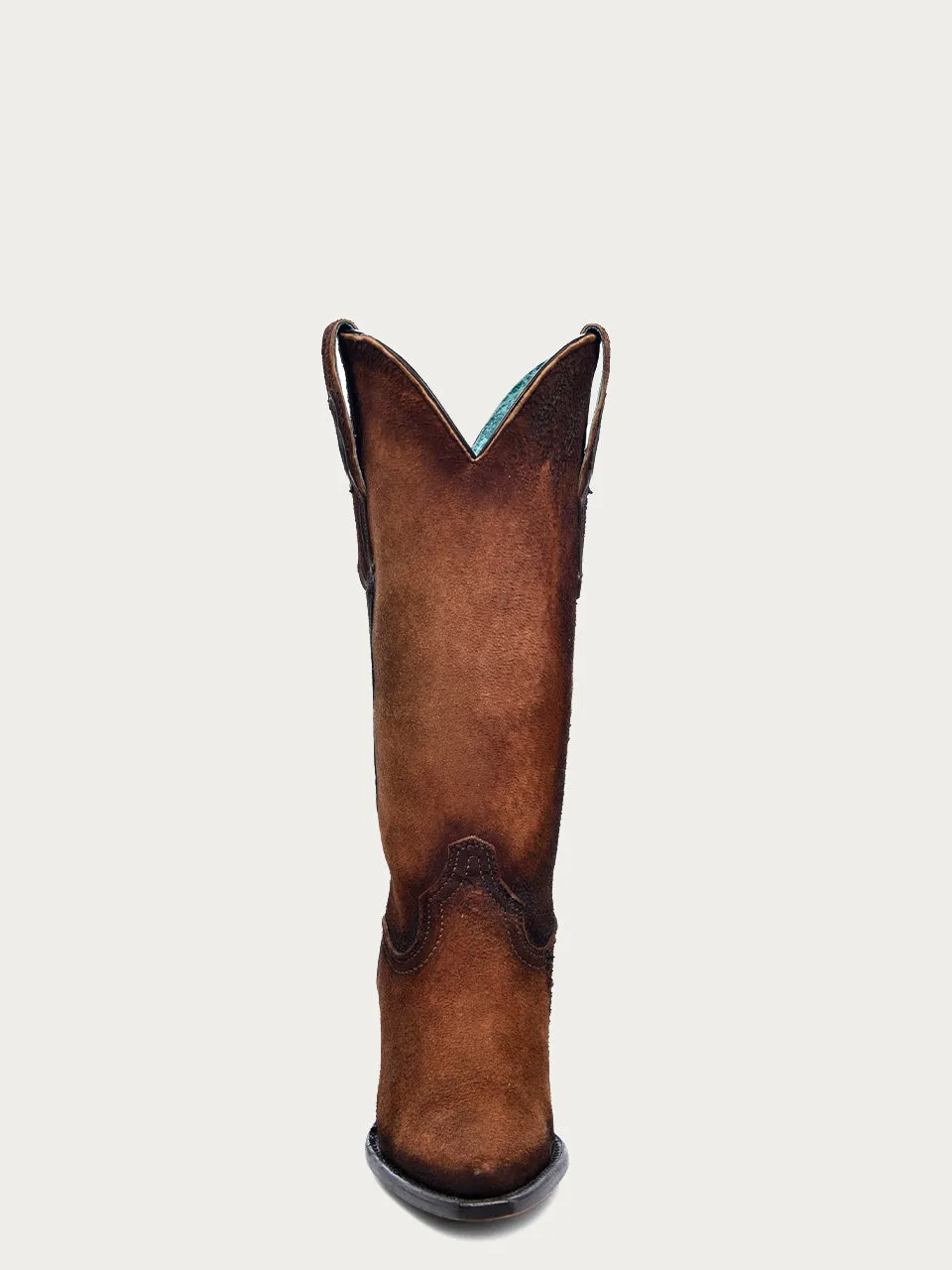 Z5202 - WOMEN'S BROWN LAMB POINTED TOE COWBOY BOOT